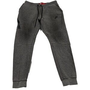 Nike Pants Mens Grey Joggers Sweatpants Tech Fleece 805162-091 Cotton Sz M FLAWS